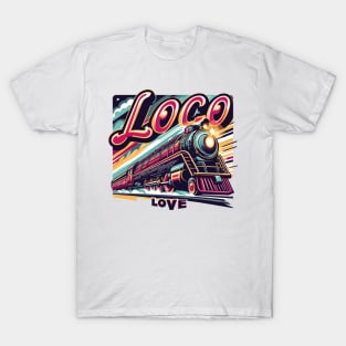 Train Vintage, Loco Love T-Shirt